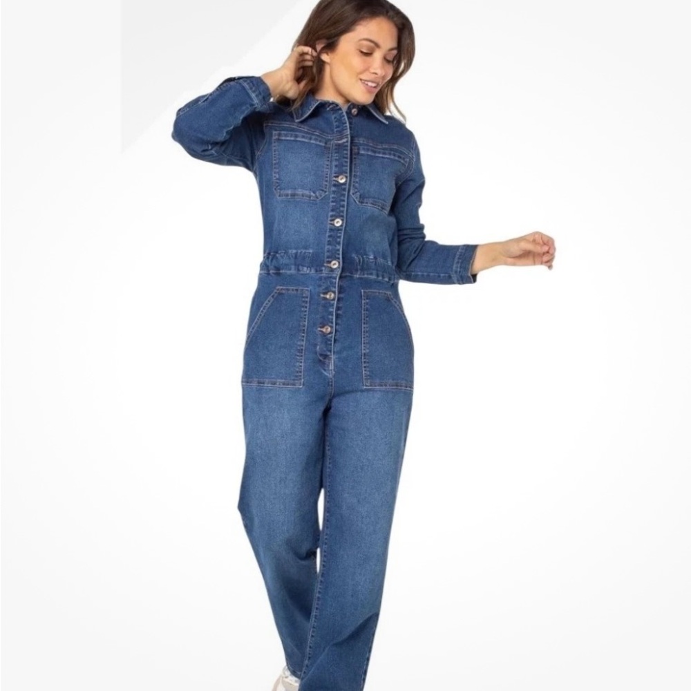 Celebrity Pink Women's Classic Blue Denim Overalls Sz Small